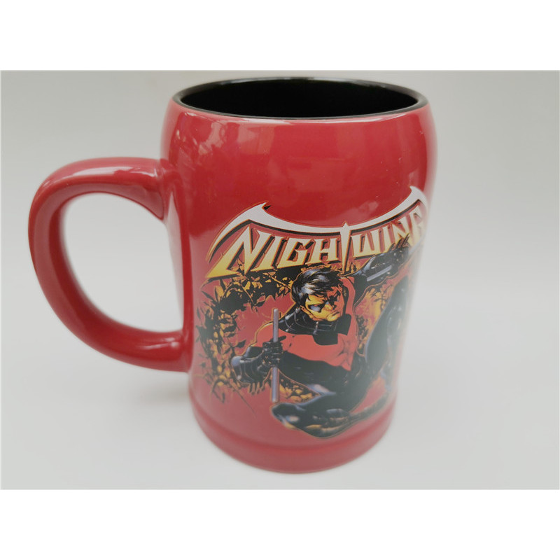 Nightwing DC Superhero Mug ความจุขนาดใหญ่ถ้วยน้ําสีแดง Nightwing Dick Greyson