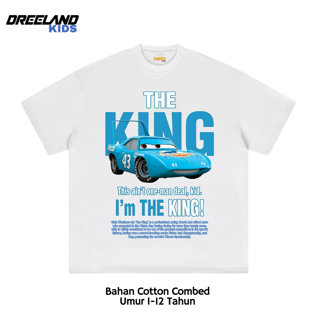 เสื้อยืดเด็ก Dreeland Kids Dinoco Cars / เสื้อยืดเด็ก Lightning McQueen สําหรับเด็กชายและเด็กหญิง