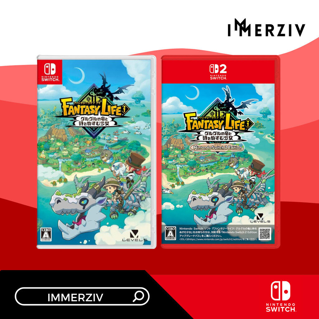 (พร้อมส่ง) SWITCH-2 FANTASY LIFE: THE GIRL WHO STEALS TIME (R2/JP) (GAME) (ENG)