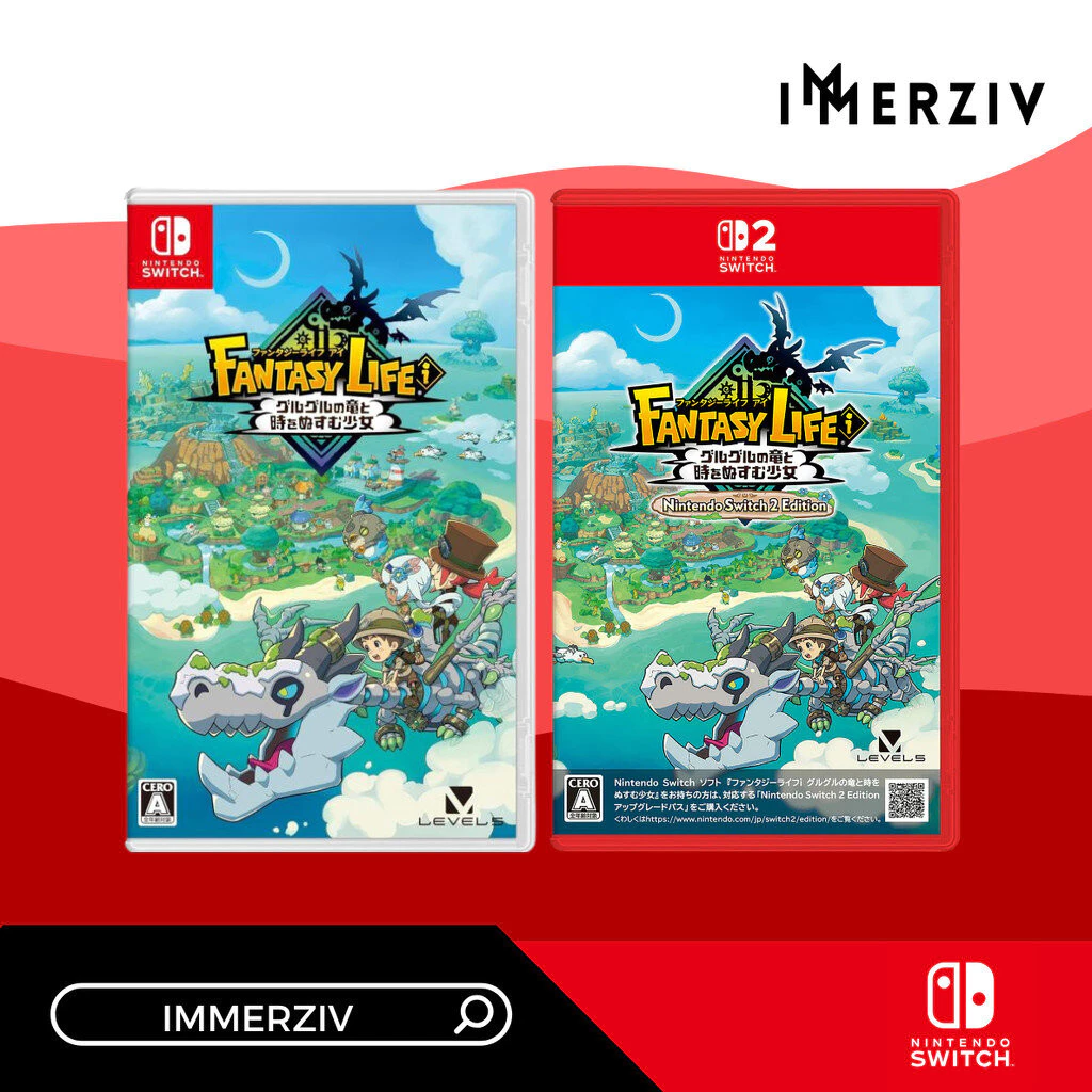 (พร้อมส่ง) SWITCH-2 FANTASY LIFE: THE GIRL WHO STEALS TIME (R2/JP) (GAME) (ENG) (BY IMMERZIV)
