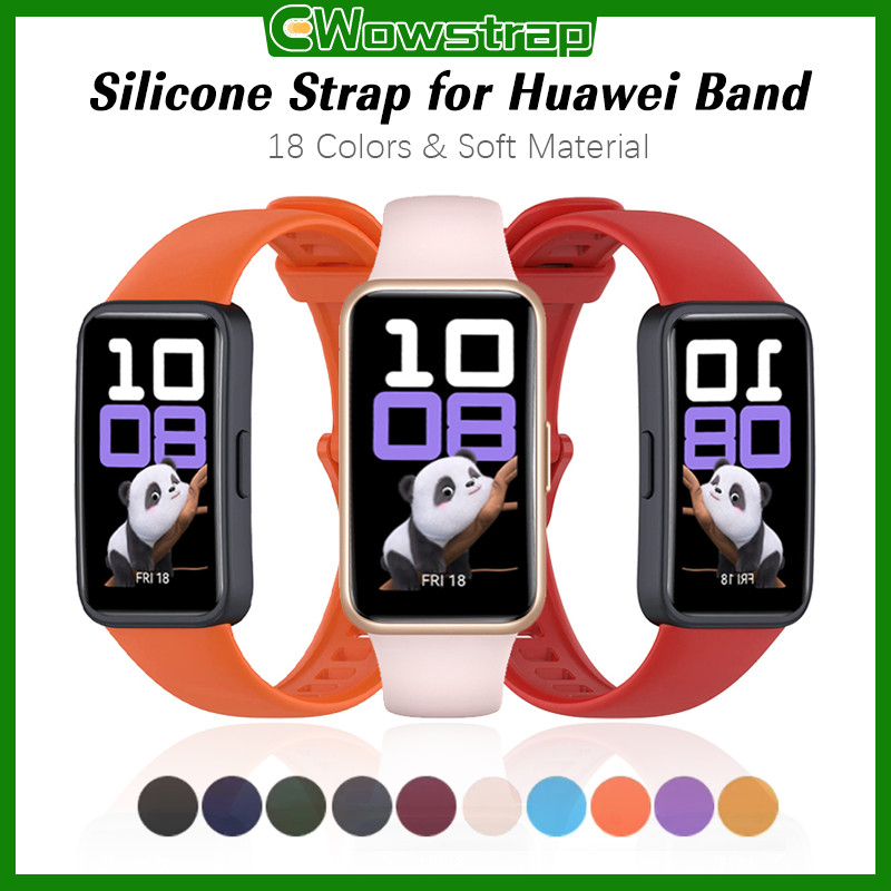สายยางซิลิโคนกีฬาอ่อน for Smartwatch Huawei Band 10 9 8 NFC/Huawei Band 7/Huawei Band 6/Honor Band 6 อุปกรณ์เสริมเข็มขัด