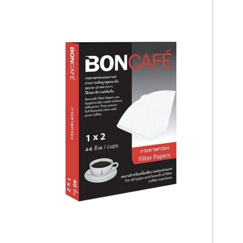 บอนกาแฟ กระดาษกรองกาแฟ ขนาด 1x2 นิ้ว 40 ชิ้น((สินค้าพร้อมส่ง!!))