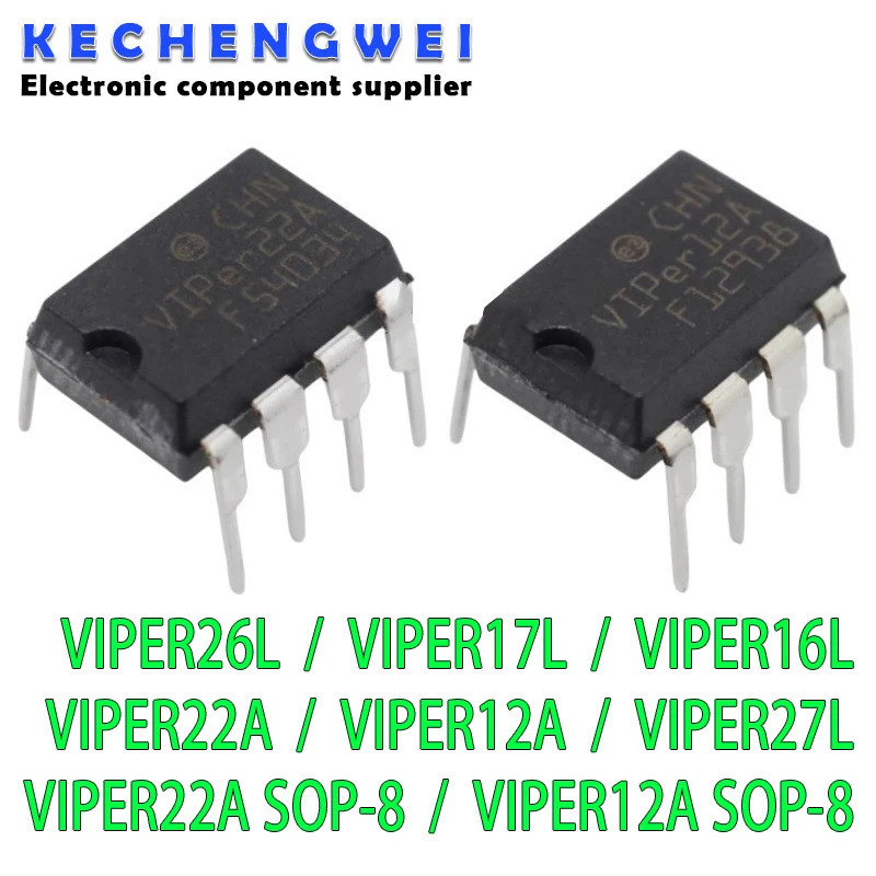 5PCS VIPER12A VIPER12 VIPER22A VIPER22 VIPER20A VIPER53 VIPER53A VIPER32A VIPER16L VIPER17L VIPER26L