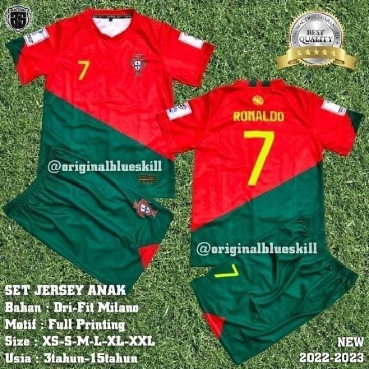 - และชุดเสื้อฟุตบอล RONALDO / ชุดเสื้อฟุตบอล PORTUGAL เสื้อฟุตบอลเด็กชาย