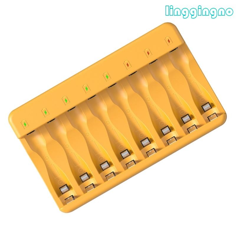 RR Advanced 8 Slot Charger Type C สําหรับ 1 2V แบตเตอรี่แบตเตอรี่ชาร์จไฟ LED