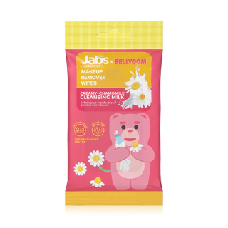 Jabs x Bellygom Makeup Remover Wipe Creamy + Chamomile Cleansing Milk 10 Sheets แจ๊บส์ ผ้าเช็ดทำความสะอาดเครื่องสำอา...