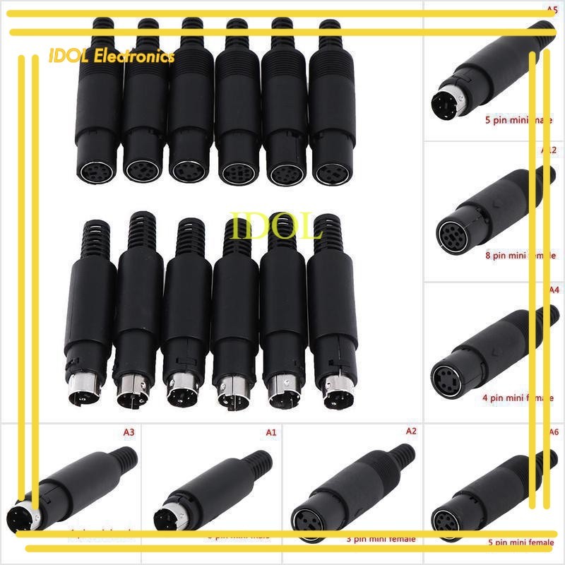 ส่งงจาก  กทม แจ๊คเยอรมัน แจ๊คดิน Jack Mini Din Plug Socket Connector  4 / 5 / 6 / 7 / 8 Pin  Male Fe