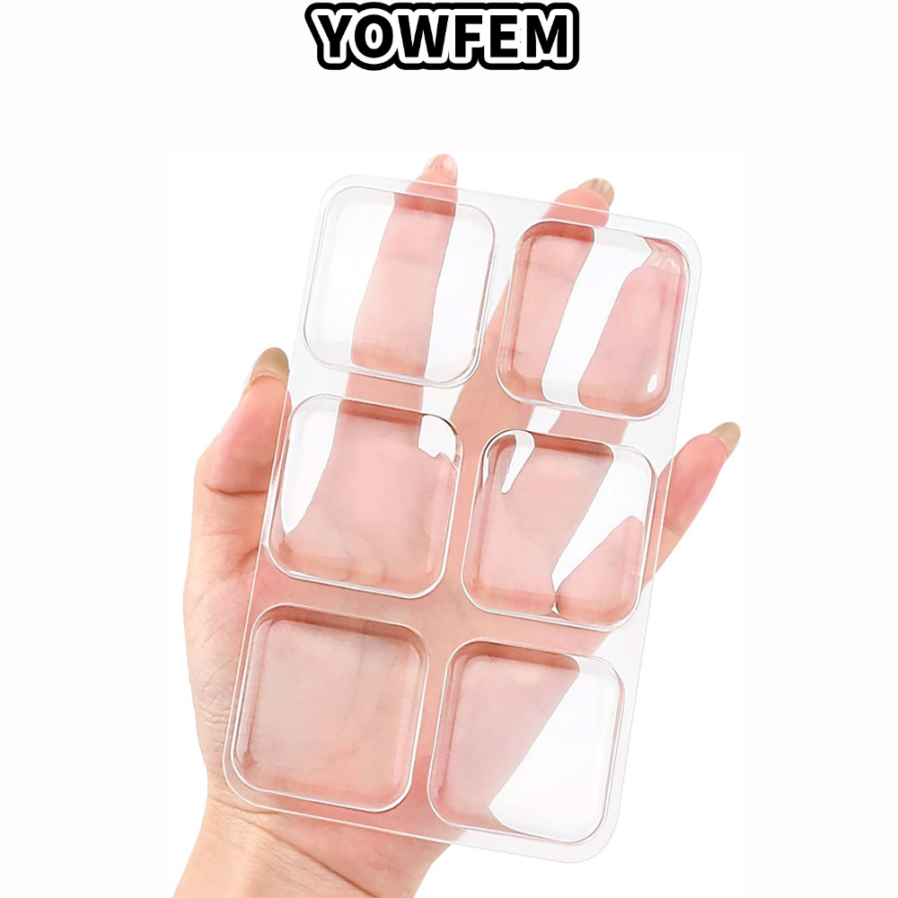 YOWFEM 6 ชิ้นประตูผนังจับ Stopper, PU Wall Shield เบาะ, Self กาวอเนกประสงค์ Wall Mount Guard กันชนปร