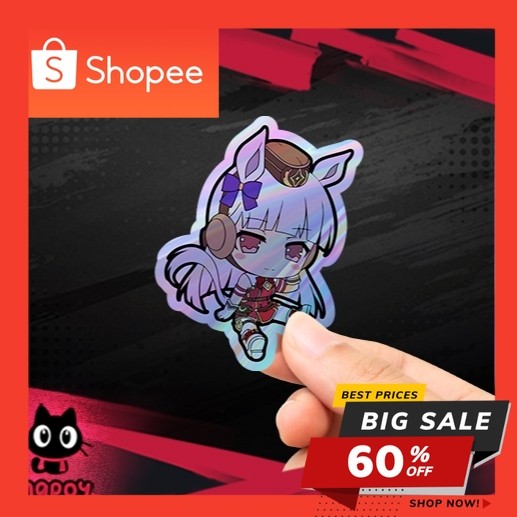 อะนิเมะโฮโลแกรมสติกเกอร์เกม Uma Musume Gold Ship