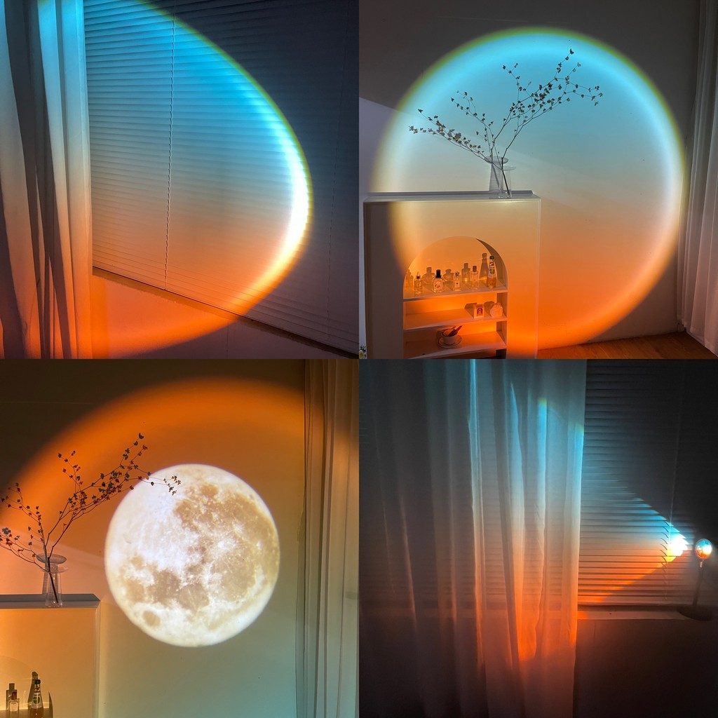 Dawn Light บรรยากาศ Sunset Light Influencer Photo Sunset Sunset Light ห้องนอน Rainbow Dusk Projectio