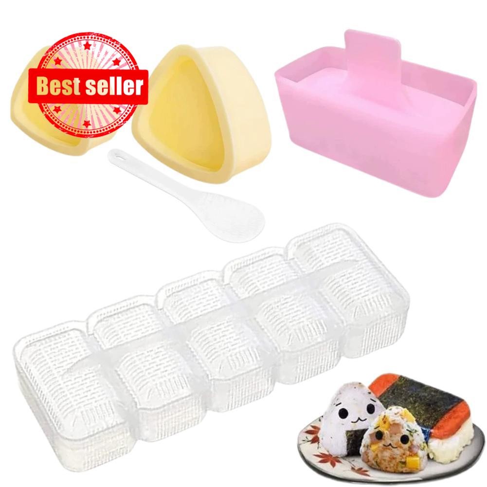 Warship Sushi Rice Mold Set Triangle Sushi Rice Sushi Musubi Scoop Maker Set Diy H8