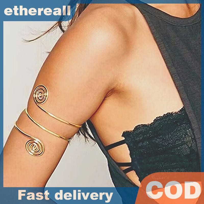 ETH Bohemian Egypt Bar Curve Geo เปิดด้านบนแขนกําไลข้อมือสร้อยข้อมือไวกิ้งงานแต่งงานสร้อยข้อมือของขว