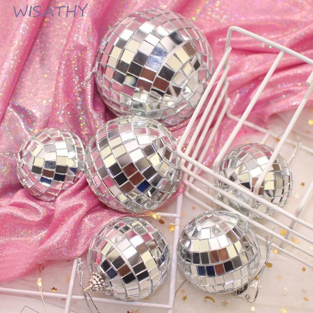 ELMER1 เค้ก Topper Baby Shower 80s 90s Disco Balls ตกแต่งเค้กงานแต่งงานขนาดเล็ก