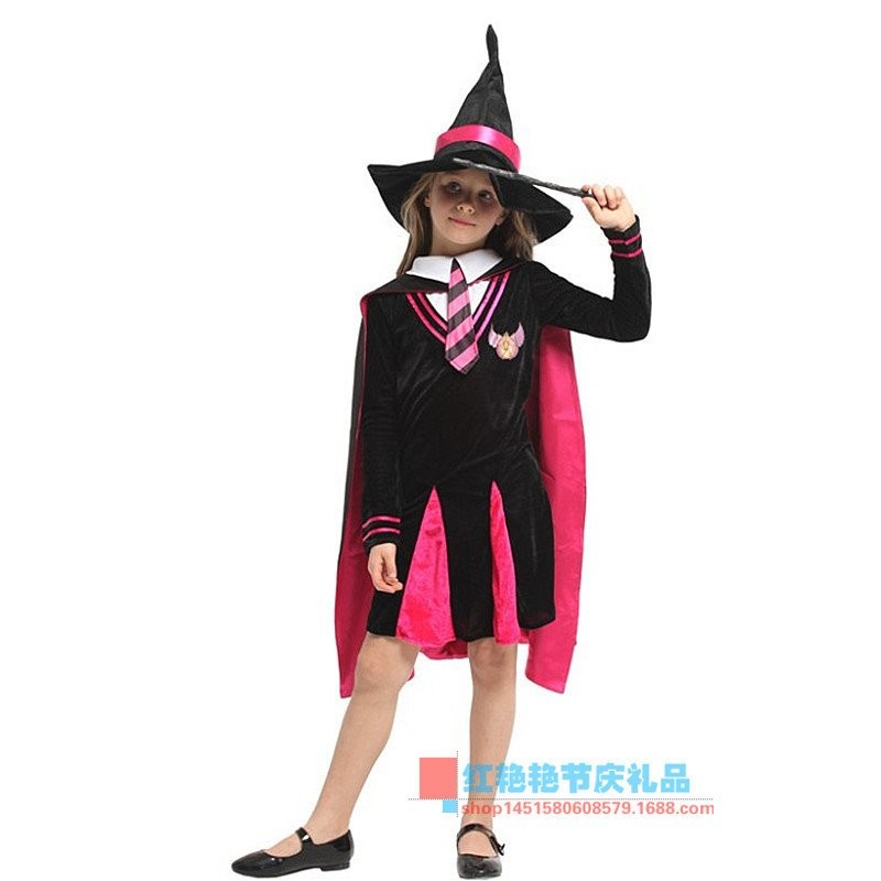 เครื่องแต่งกายฮาโลวีนสำหรับเด็กหญิง นักมายากล Miaoli G-0346 สไตล์นักเรียน