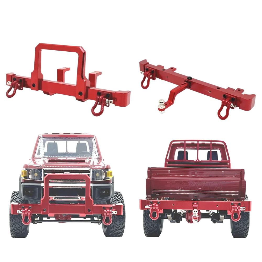 กันชนหน้าและหลังแบบอัพเกรดโลหะสําหรับ 1/12 MN82 LC79 RC อะไหล่รถยนต์