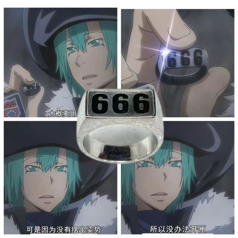 แหวนโลหะ tema Katekyo Hitman Reborn Hell Fran สำหรับคอสเพลย์ Halloween และของขวัญ