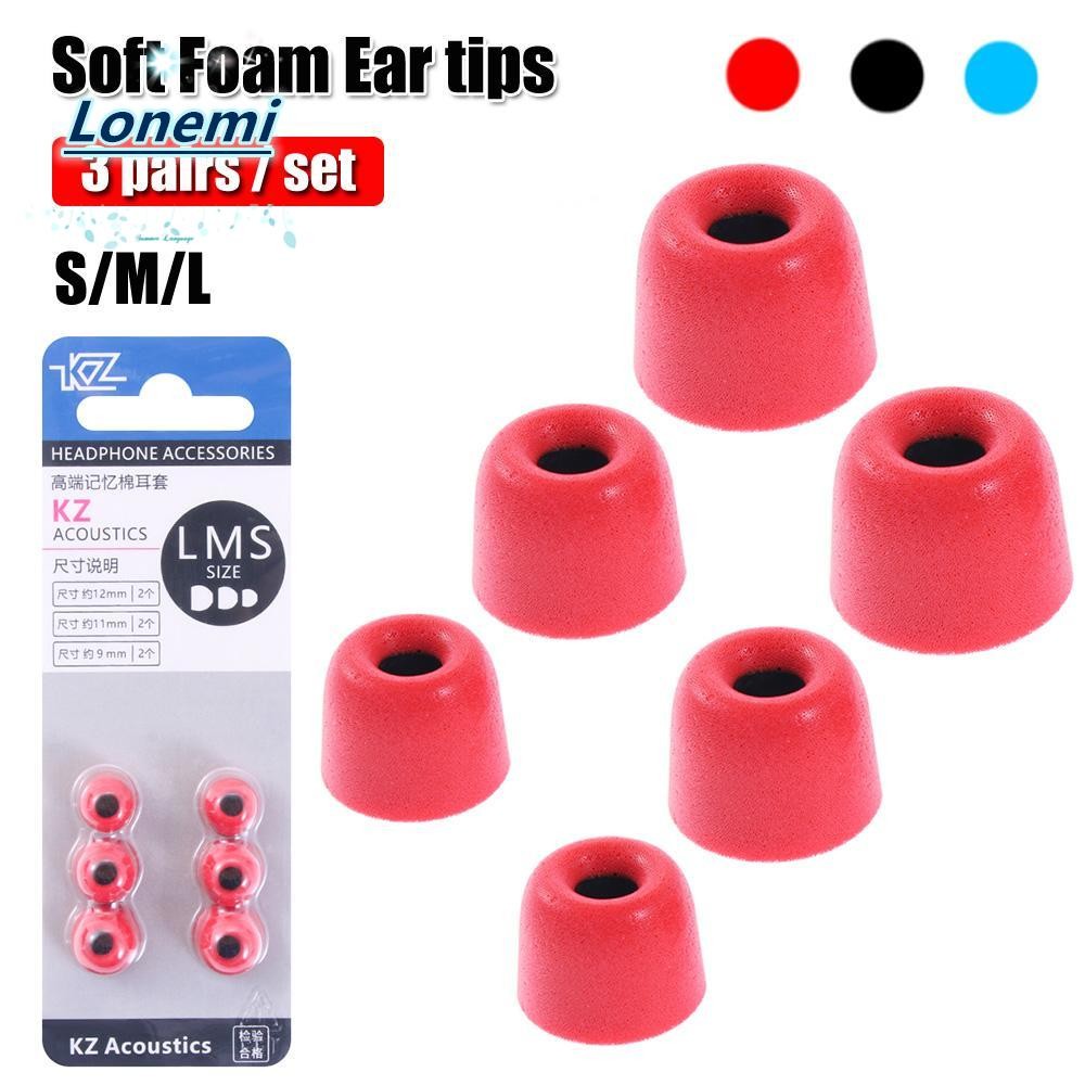 LONEMI 3 คู่ Memory Foam Replacement สําหรับหูฟังหูฟัง Eartips