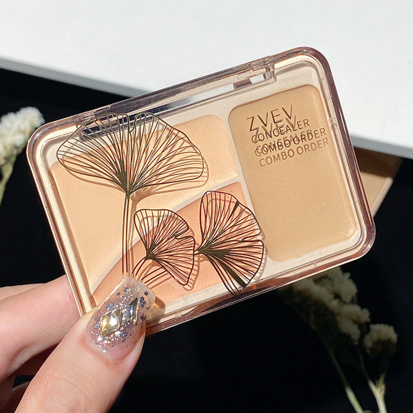 แป้งพัฟ พัฟคุชชั่น คอนซีลเลอร์ ZVEV Tricolor Soft Focus คอนซีลเลอร์ผสม Palette Cover Face Spots รอยส