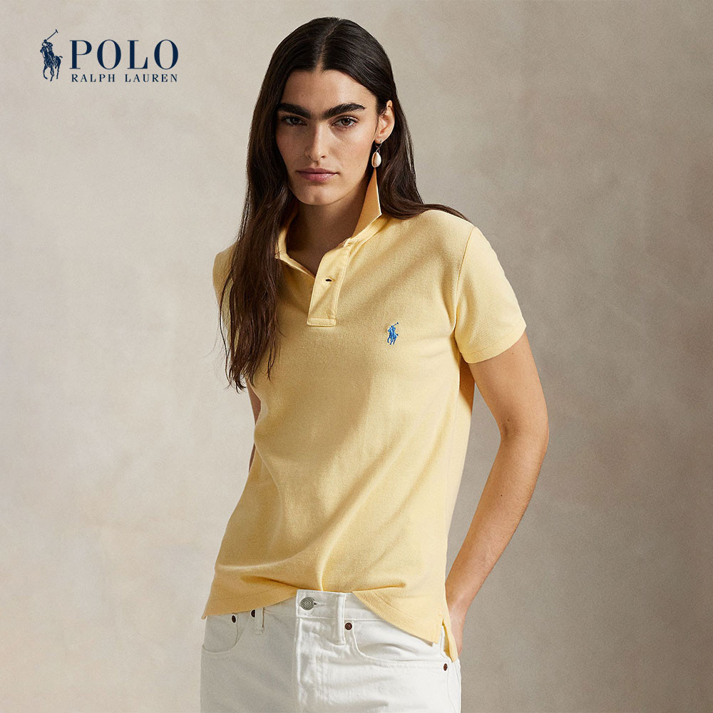 Polo Ralph Lauren เสื้อโปโลผู้หญิง รุ่น WMPOKNINB920237 สีเหลือง