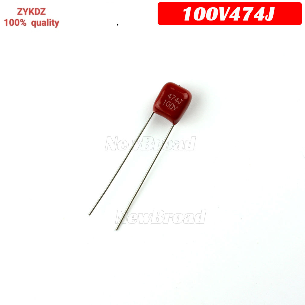 10PCS 100V474J 0.47UF 5% P5 มม.470nf 474 100V CBB ตัวเก็บประจุฟิล์มโพรพิลีน 474J100V 474J
