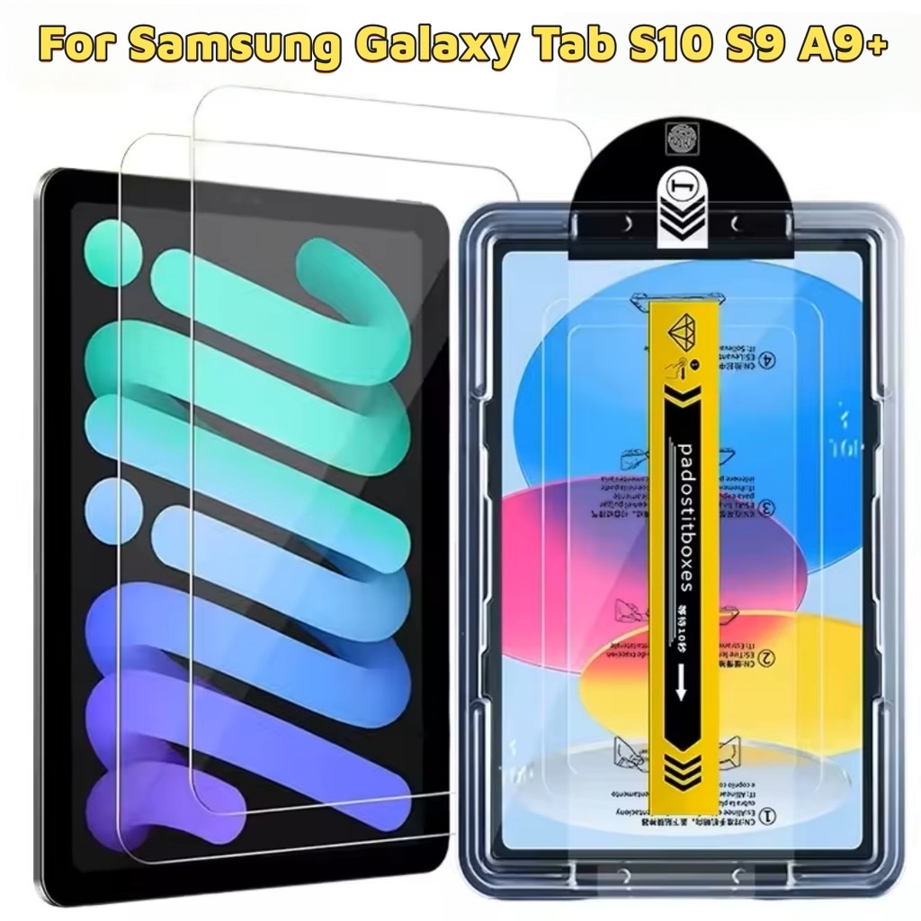 ฟิล์มกระจกนิรภัย For Samsung Galaxy Tab A9+ A11+ S7+ S8+ S9+ S9FE+ S10FE+ S6Lite A9 ติดฟิล์มเร็ว