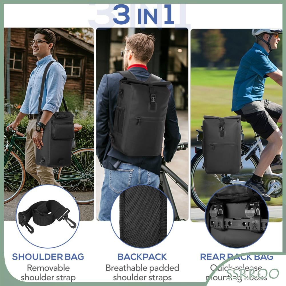 Ssrroo SSRROO 3-in-1 Bike Pannier Bicycle Bicycle Bag Bagpack Backpack Shoulder Cycle Cycle Cycle Pa