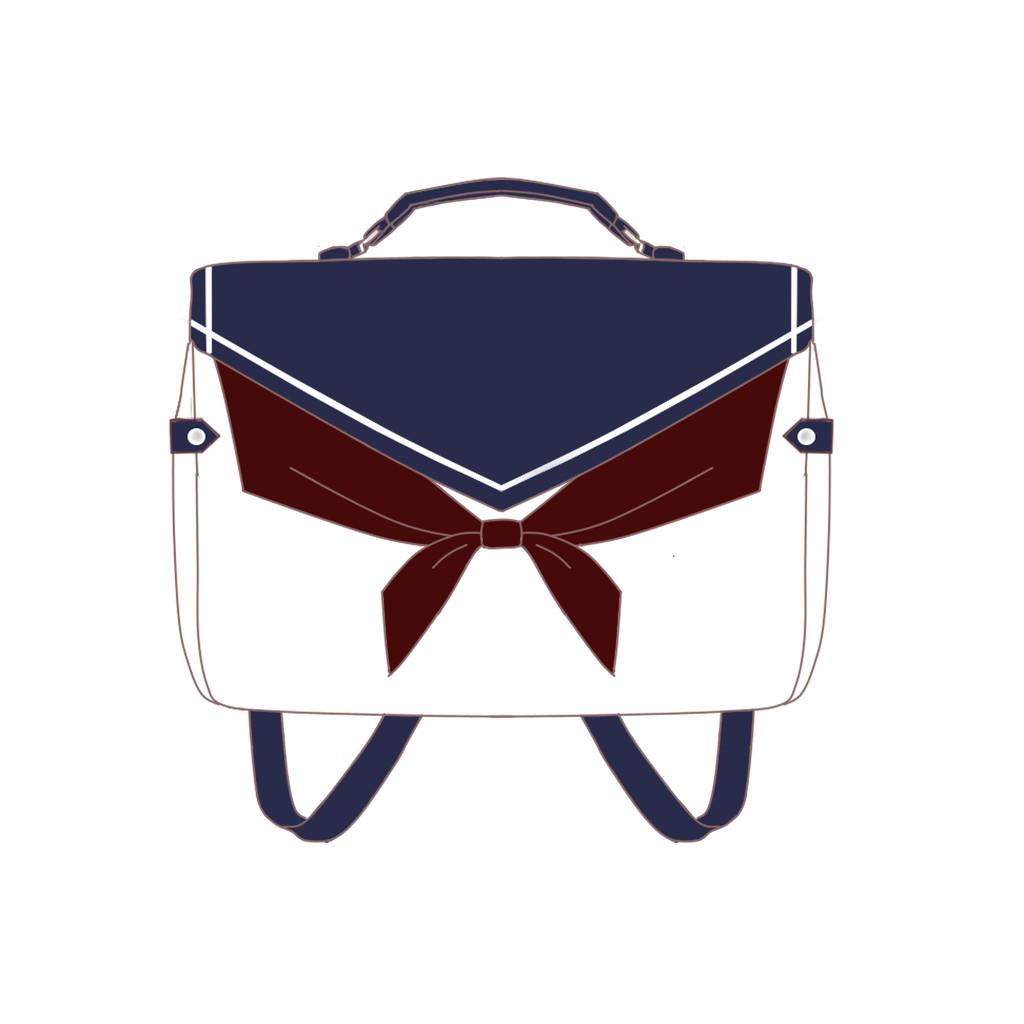 Love Sakura Diary JK Original Sailor Uniform Bag Lolita Soft Backpack White Medium Diagonal Backpack