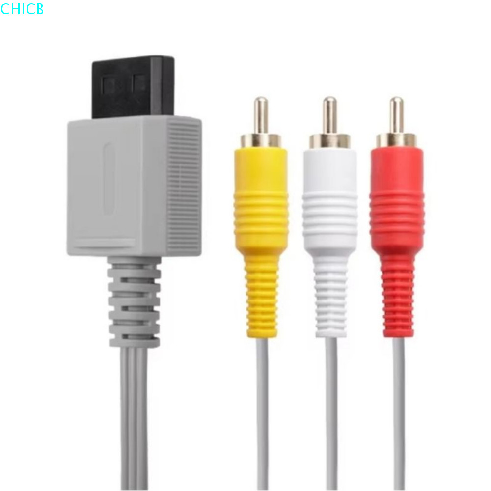 CHICB สาย AV สําหรับ Wii Wii U, 3 in 1 Fast Charging Audio Video AV อะแดปเตอร์, HD ส่วนประกอบทีวี 1.