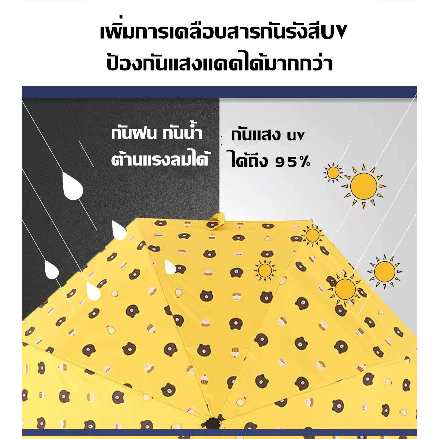 YTL ร่มพับกัน UV กันฝน พกพา thumbnail 6