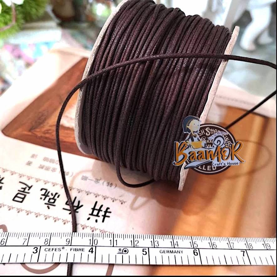2mm 4y เชือก คอตตอน (มีให้เลือกหลายสี) เส้นกลม เชือกแว๊กซ์ ความยาว 360 เซนติเมตร (แบ่งตัดจากม้วน) / 2mm Polyester cord /