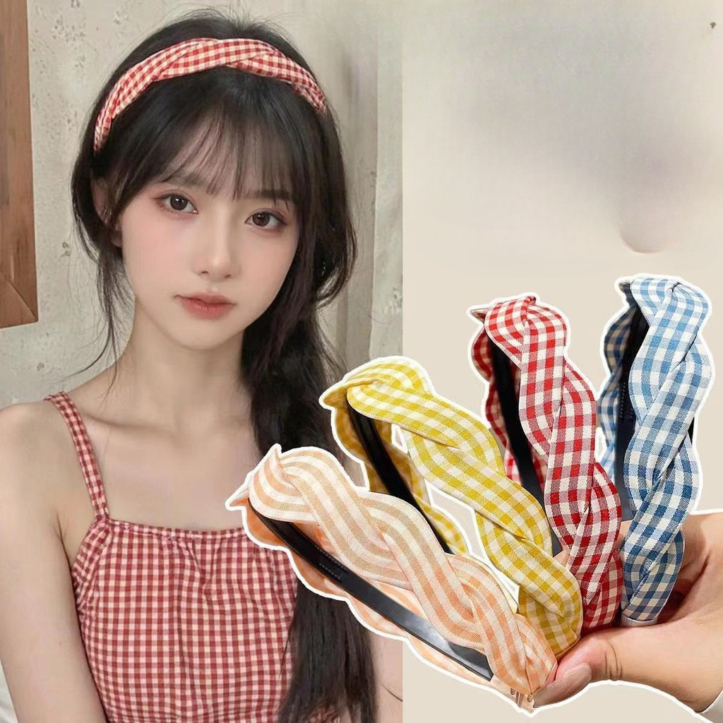 ที่คาดผมลายสก๊อตและลูกกวาด สำหรับ 여성 ปี 2025