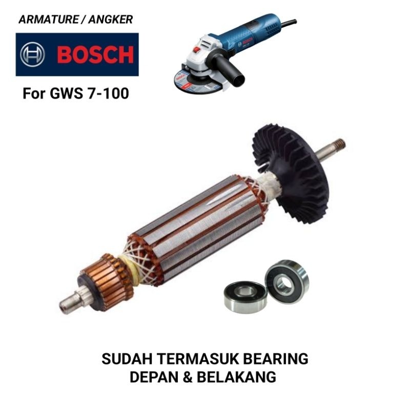 Bosch GWS 7-100 DCA Grinding Armature GWS 7-100 Armature GWS 7-100 DCA Armature