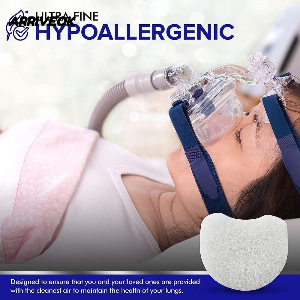ARRIVEOK เครื่อง CPAP, ตัวกรอง CPAP ทนทานแบบใช้แล้วทิ้ง, อุปกรณ์เสริม Hypoallergenic Ultra Fine Air 