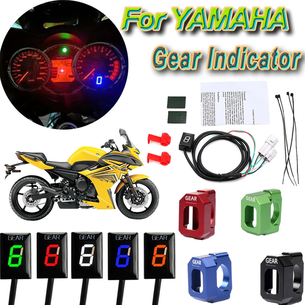 รถจักรยานยนต์ Ecu 1-6 ระดับเกียร์ตัวบ่งชี้จอแสดงผลสําหรับ Yamaha XJ6 R1 R6 Fzh150 Fzn150 Xt660 Xjr13
