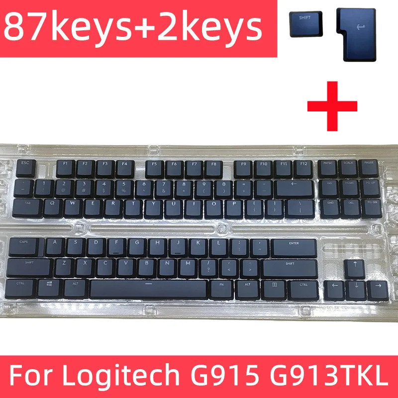 ชุด G915 TKL 87 Key Caps ปุ่มกดสีดําสําหรับ Logitech G813 G913 G815 G915 TKL คีย์บอร์ด