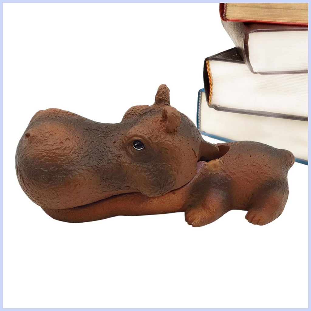 Hippo Fish Tank Decor Fish Tank Hippo Resin Hippo เครื่องประดับปลอดภัยน่ารักการ์ตูนปลาเล่นของเล่นเคร