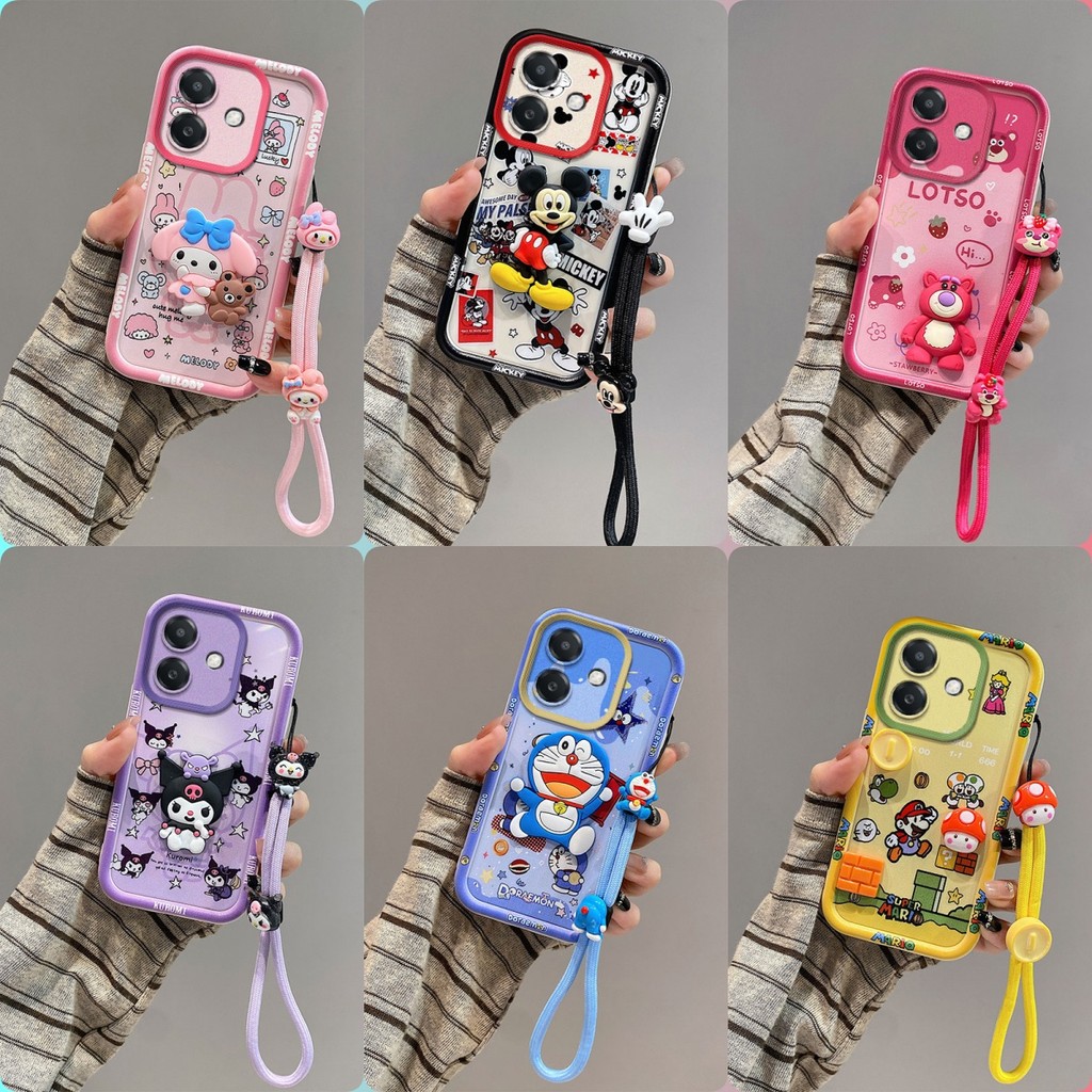 เคส Realme NOTE 60 NOTE 60X ตุ๊กตาสติ๊กเกอร์ตัวละครอนิเมะ เคสโทรศัพท์ – โปรปัง