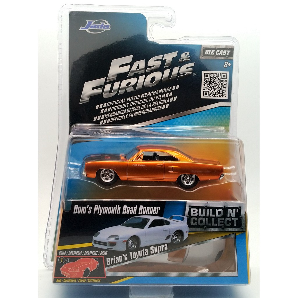 1: 55 โมเดลรถโลหะผสม American Jada Plymouth Road Runner Speed and Passion Card Pack 2