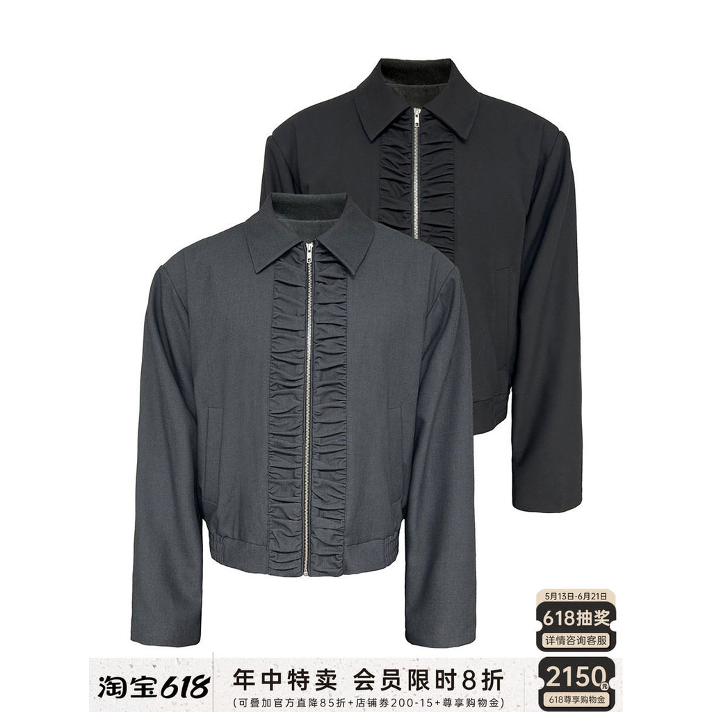 JCAESAR PALACE JACKET คอนทัวร์夹克 Boxy-Fit Shape Shape Shape Dachin YKK 拉链