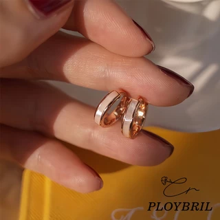 PLOYBRIL ต่างหูห่วง ระดับไฮเอนด์ แฟชั่นเรียบง่าย ผู้หญิง เข้ากับทุกชุด อินเทรนด์ สไตล์เกาหลี E095