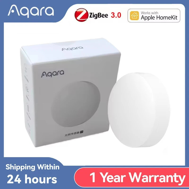Aqara Light Sensor T1 Zigbee 3.0 เซ็นเซอร์ความสว่างสมาร์ทเครื่องตรวจจับแสงบ้านแม่เหล็ก APP ควบคุมโดย