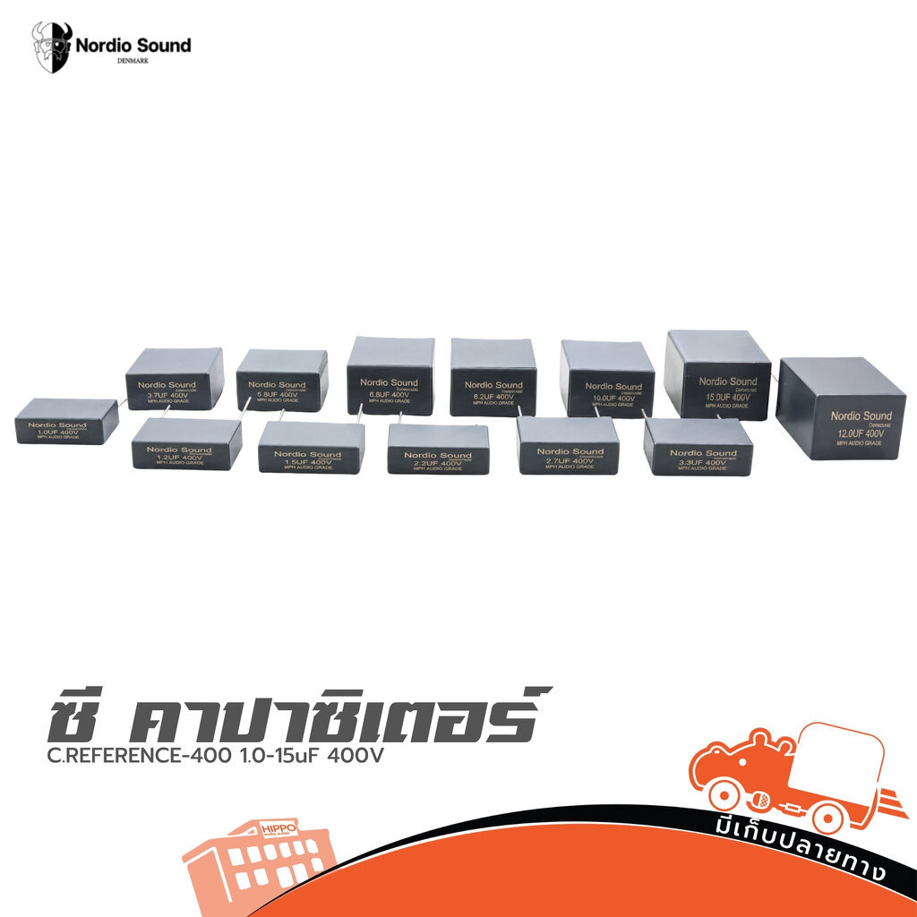 Nordio Sound C.REFERENCE-400 คาปาซิเตอร์ 1.0-15uF 400V ตัวเก็บประจุ ซีครอสลำโพง Capacitor Denmark Hippo Audio C Refer...