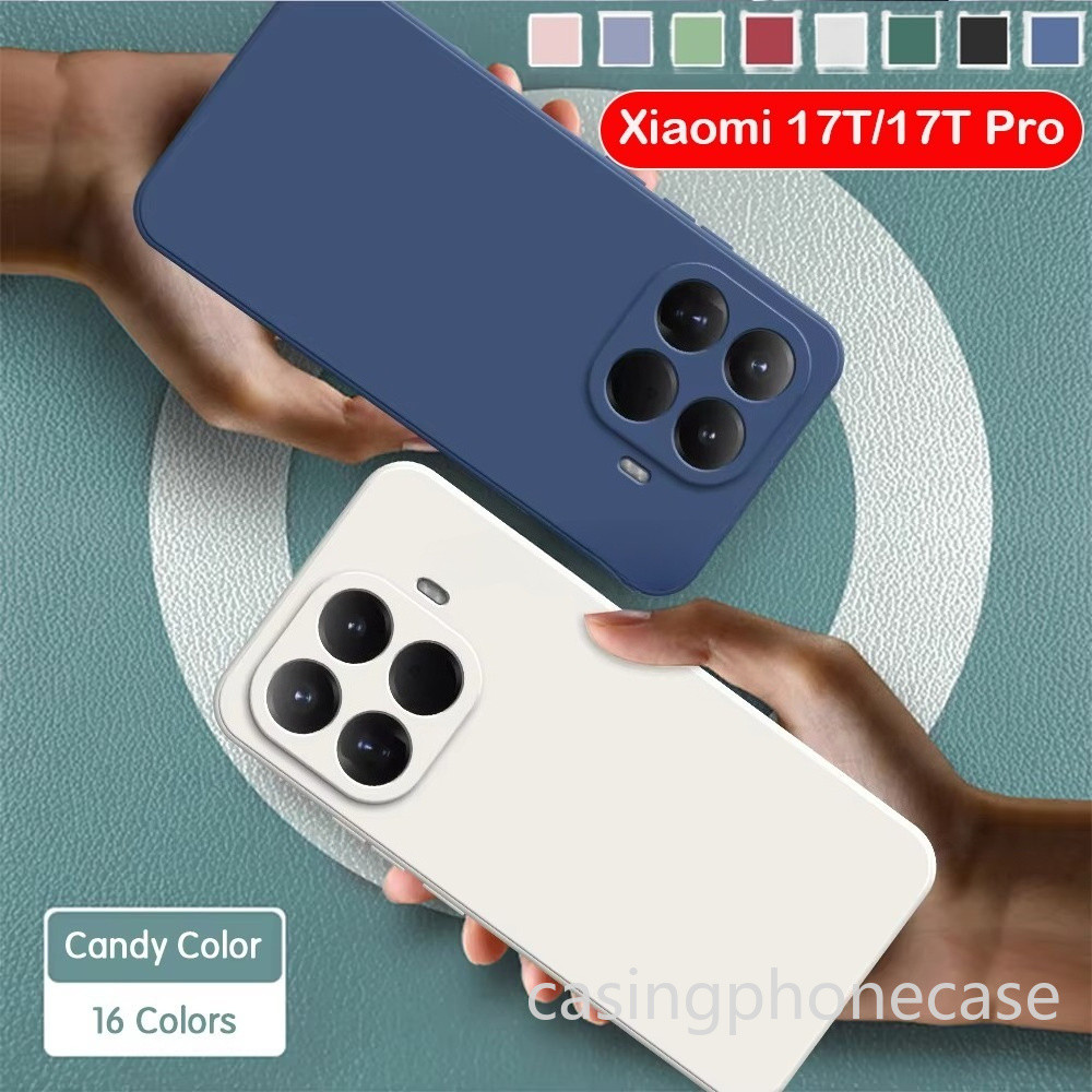 ปลอก ForXiaomi 17T 17TPro T Pro 4G 5G 2026 Square Liquid เคสโทรศัพท์นุ่มกันน้ํากันกระแทกป้องกันเต็มรูปแบบหลายสีปกหลัง