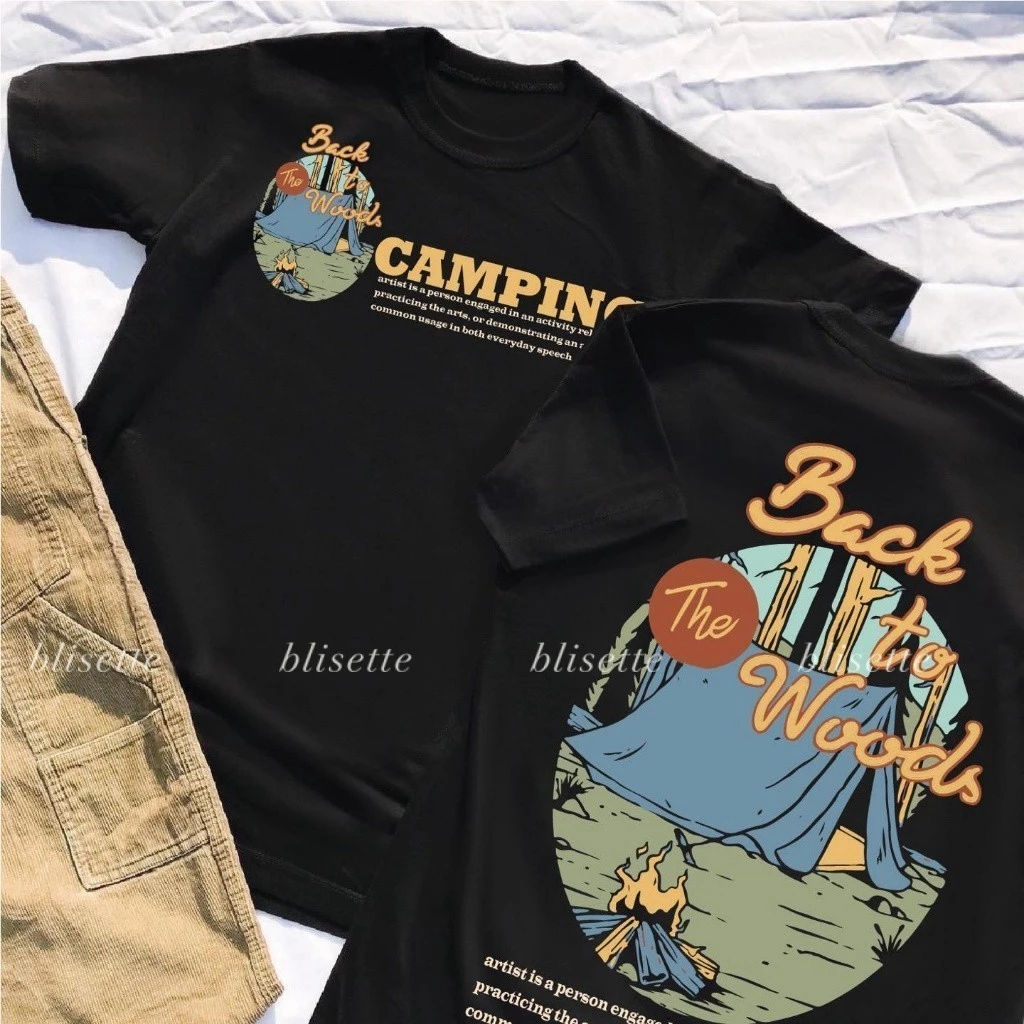 🚚【จัดส่งจากประเทศไทย】เสื้อยืดตั้งแคมป์ซีรีย์ที่ได้รับความนิยมมากที่สุด ระบายอากาศได้ดี สวมใส่สบาย นุ่ม และอบอุ่น
