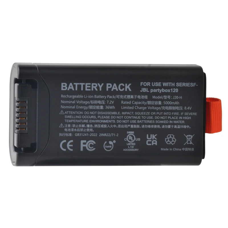 สําหรับ JBL PartyBox 5000mAh J20-H แบตเตอรี่ความจุสูงเปลี่ยนลําโพงแบตเตอรี่สําหรับ JBL PartyBox Club