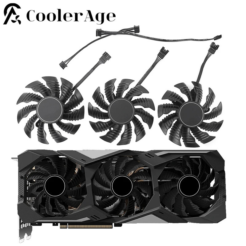 *ใหม่ 82MM T128015SU Cooler พัดลมสําหรับ Gigabyte GeForce RTX 2070 2080 SUPER Gaming RTX 2080Ti กราฟ