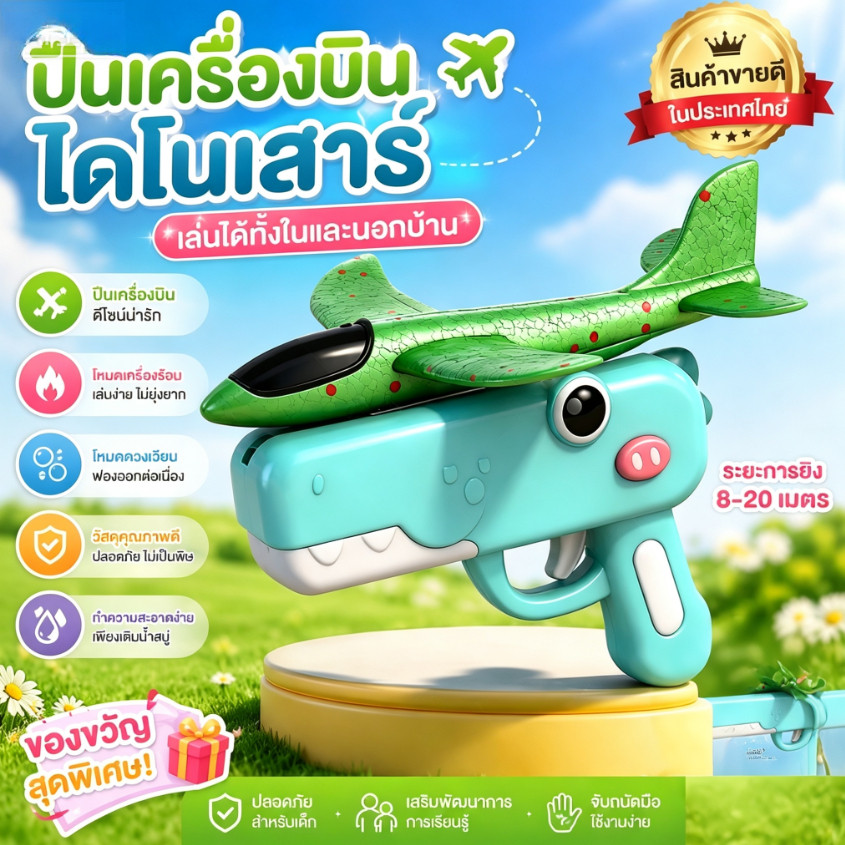 ของเล่นเครื่องบินโฟมน้ำหนักเบาร่อนไกล