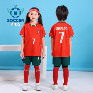 ชุดเสื้อเด็กแห้งเร็วสไตล์สโมสรฟุตบอลระบายอากาศสําหรับเด็กชายและเด็กหญิง