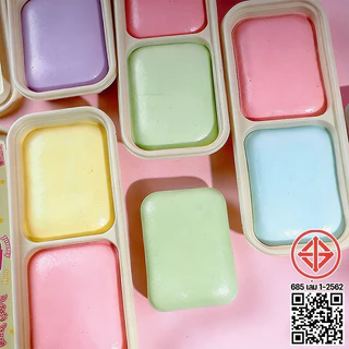 สกุชชี่ ไอติมมูสSquishy สคลายแรงดัน กล่องหนึ่งมีสอง สองสี เหนียวที่เพิ่มขึ้นช้า ของเล่นบีบอัดของเล่น