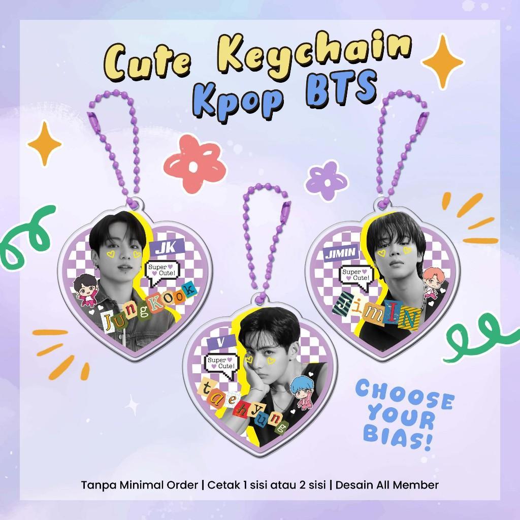 พวงกุญแจเดี่ยวน่ารัก KPOP - Gantungan Kunci Ganci Bangtan Lucu - DESAIN ALL MEMBER Storm Decor Shop